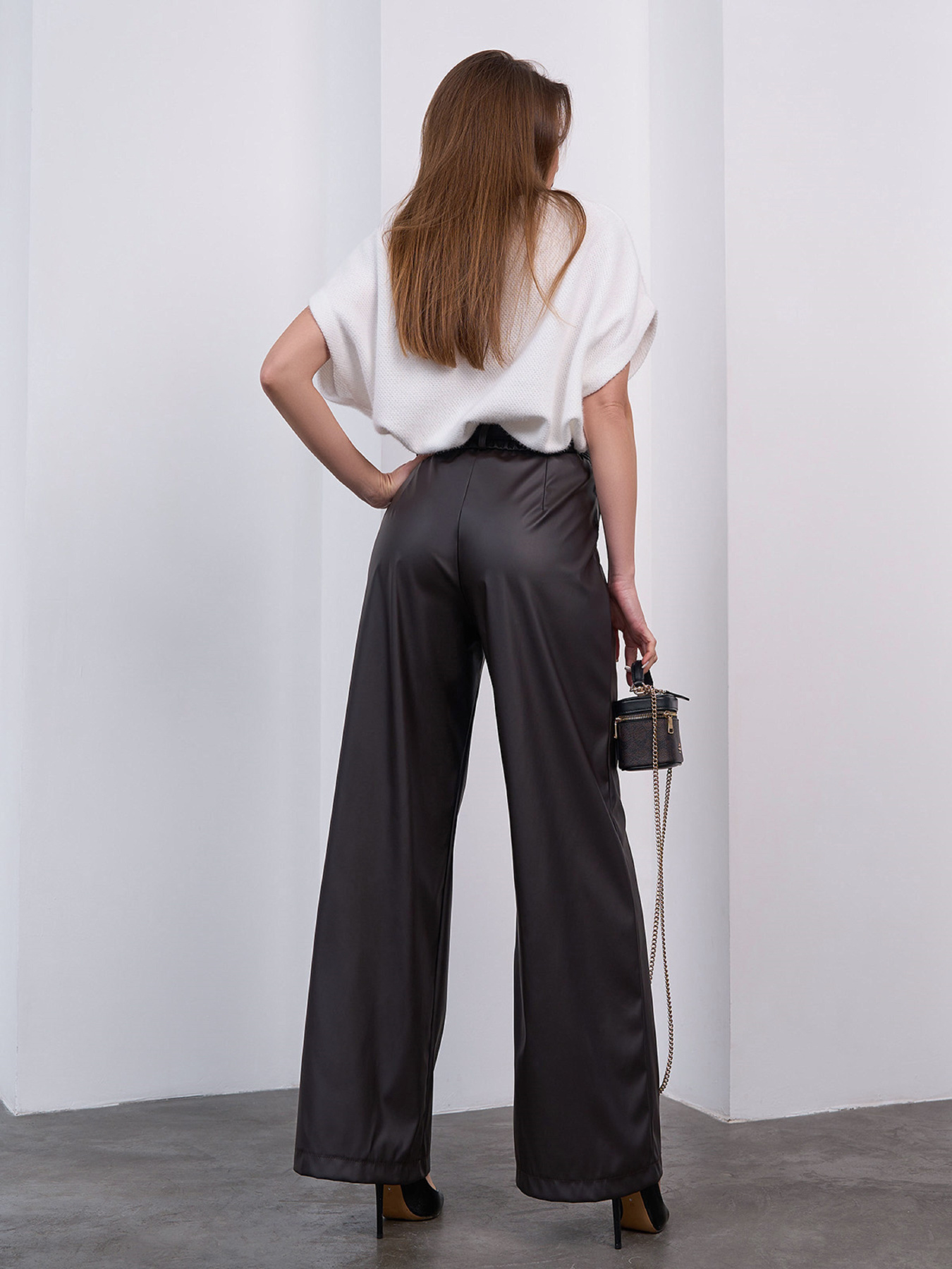 Повсякденні штани ISSA Plus модель 14451_темно-коричневый Фото