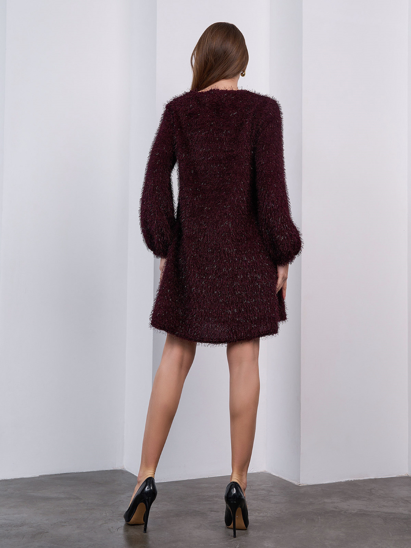 Платье мини ISSA Plus модель 15412A_темно-бордовый Фото