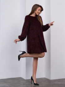 Платье мини ISSA Plus модель 15412A_темно-бордовый Фото