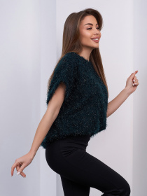 Свитер ISSA Plus модель 15416_темно-зеленый Фото