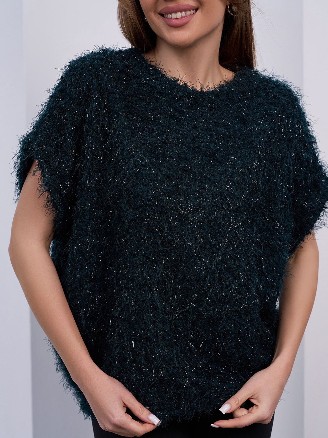 Свитер ISSA Plus модель 15416_темно-зеленый Фото