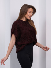 Светр ISSA Plus модель 15416A_темно-бордовый Светр ISSA Plus модель 15416A_темно-бордовый Фото