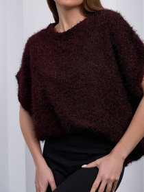 Светр ISSA Plus модель 15416A_темно-бордовый Светр ISSA Plus модель 15416A_темно-бордовый Фото