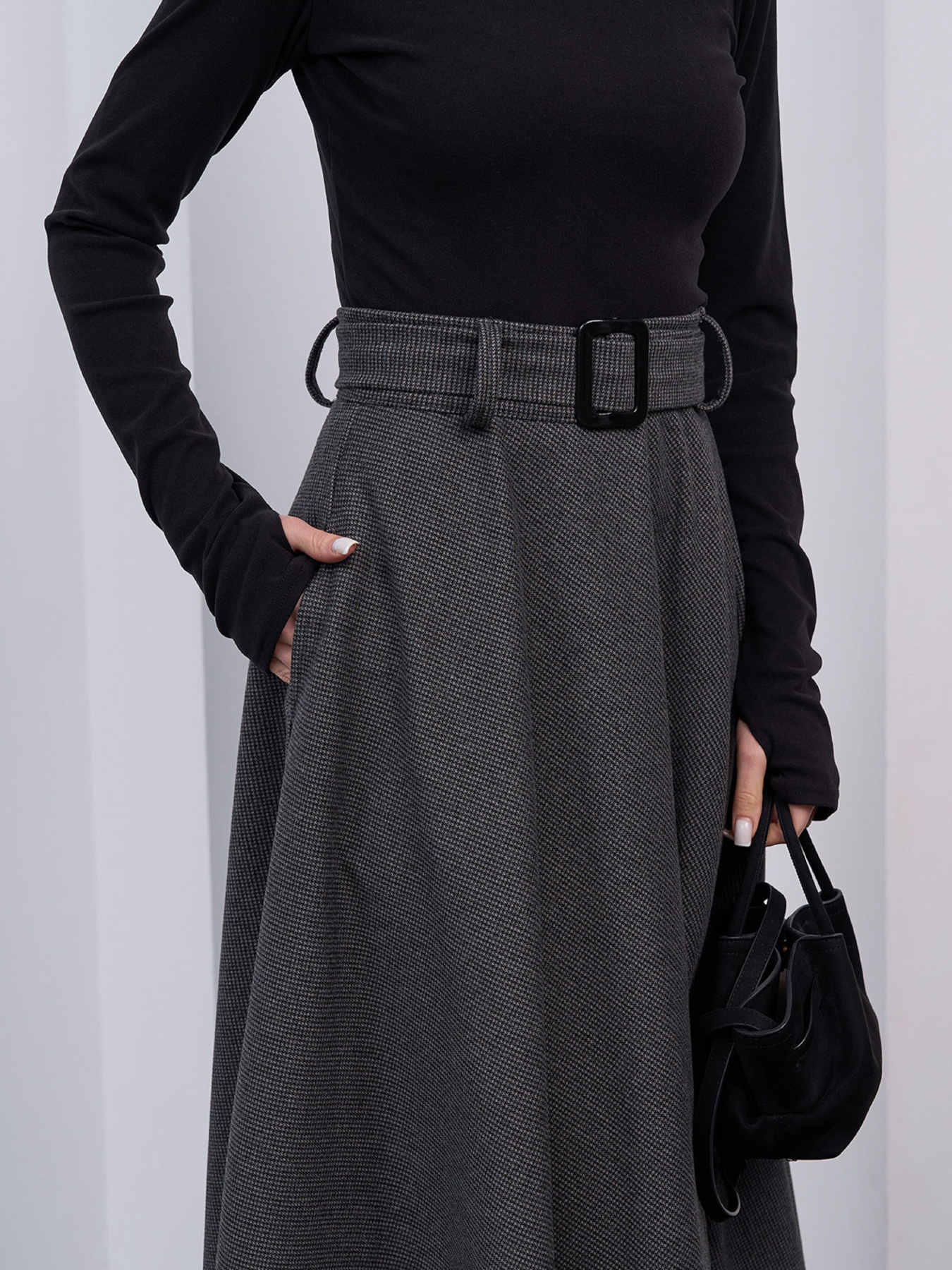 Юбки модель 15458_темно-серый Фото