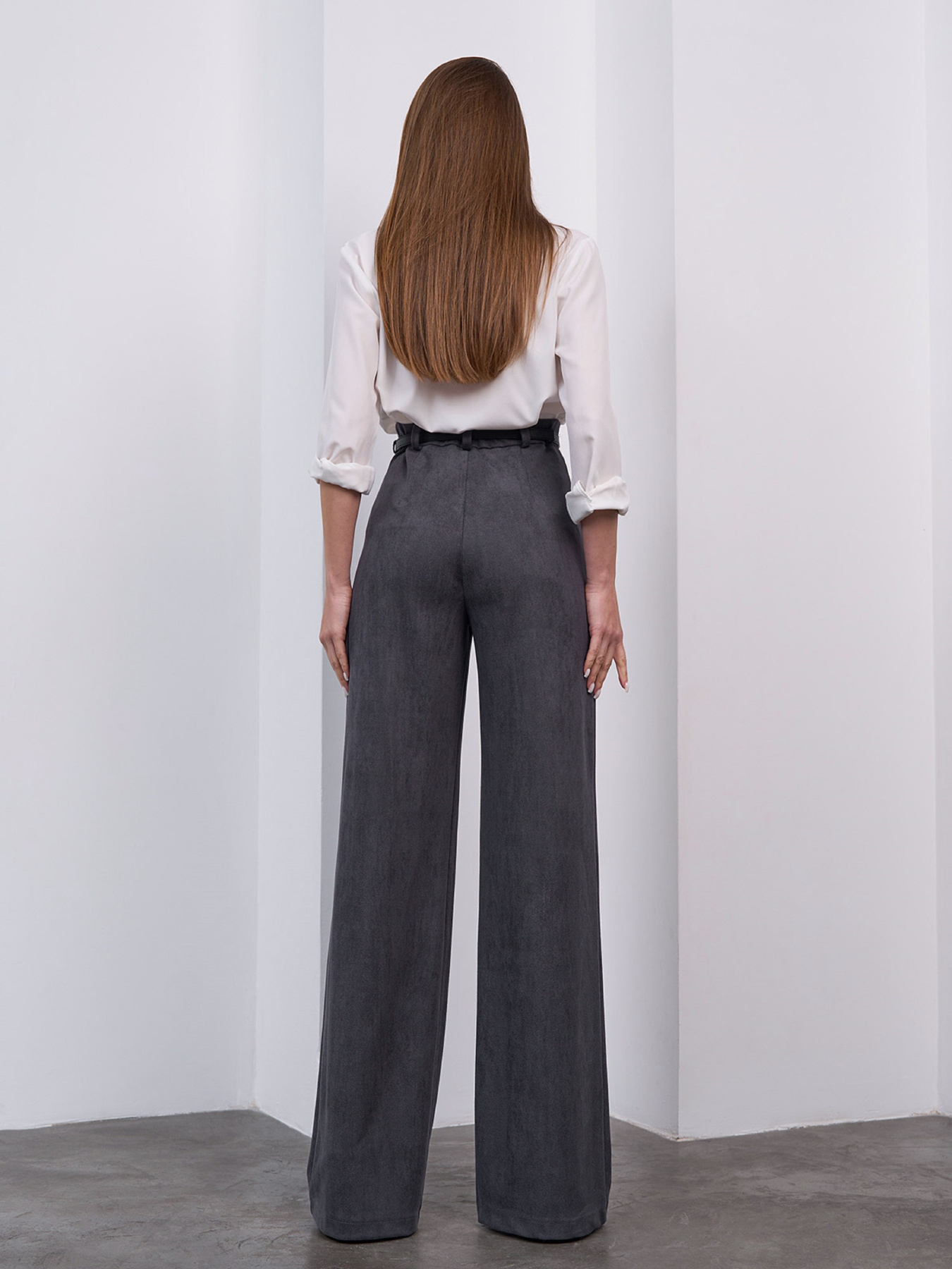 Классические штаны ISSA Plus модель 15462_темно-серый Фото