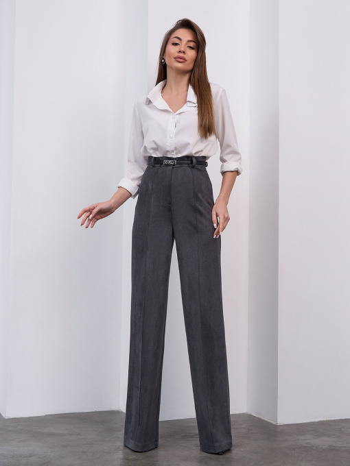 Класичні штани ISSA Plus модель 15462_темно-серый Фото