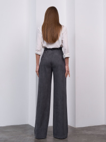 Классические штаны ISSA Plus модель 15462_темно-серый Фото