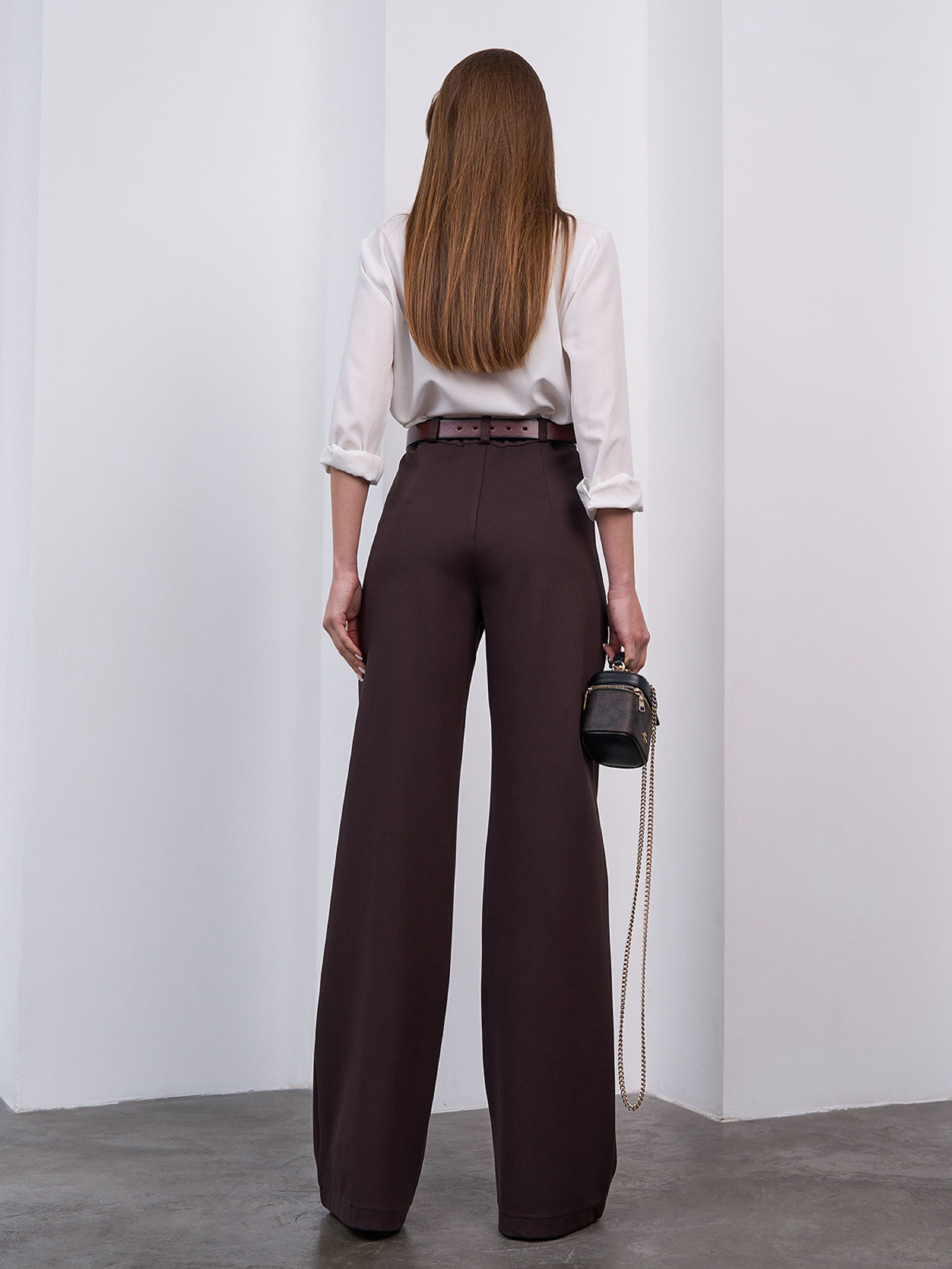 Жіночі брюки модель 15463_темно-коричневый Фото