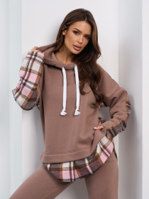 Спортивный костюм ISSA Plus модель SA-688_темно-бежевый Фото