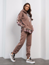 Спортивный костюм ISSA Plus модель SA-688_темно-бежевый Спортивный костюм ISSA Plus модель SA-688_темно-бежевый Фото