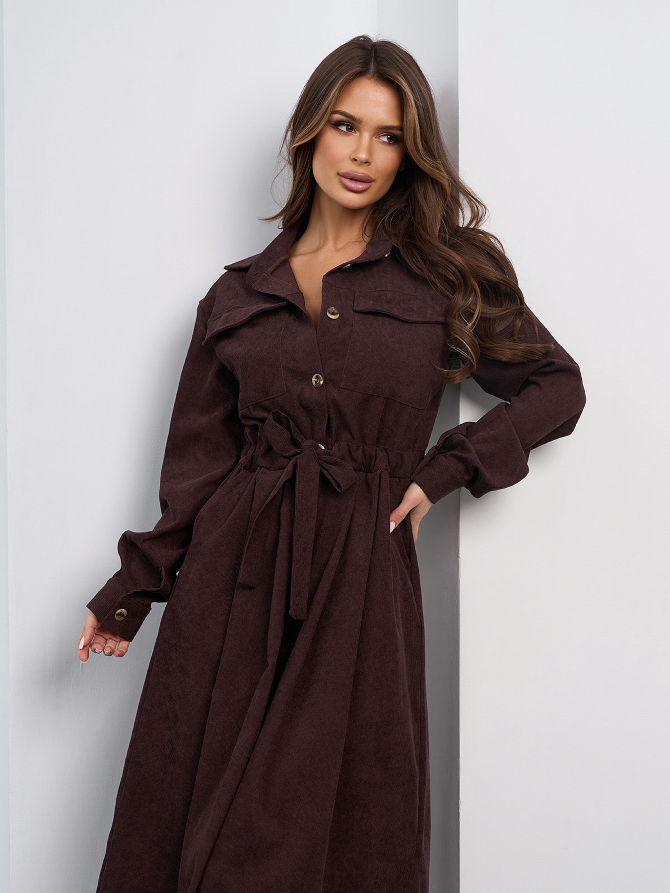 Жіночі сукні модель SA-561_темно-коричневый Жіночі сукні модель SA-561_темно-коричневый Фото