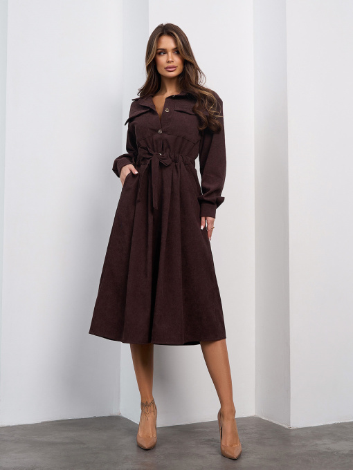 Платья модель SA-561_темно-коричневый Платья модель SA-561_темно-коричневый Фото