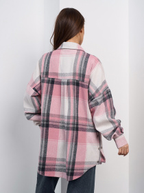 Рубашка ISSA Plus модель SA-684_серый_розовый Фото