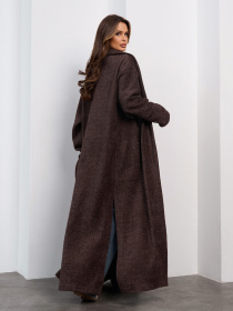 Кардиган ISSA Plus модель 15470_темно-коричневый Фото