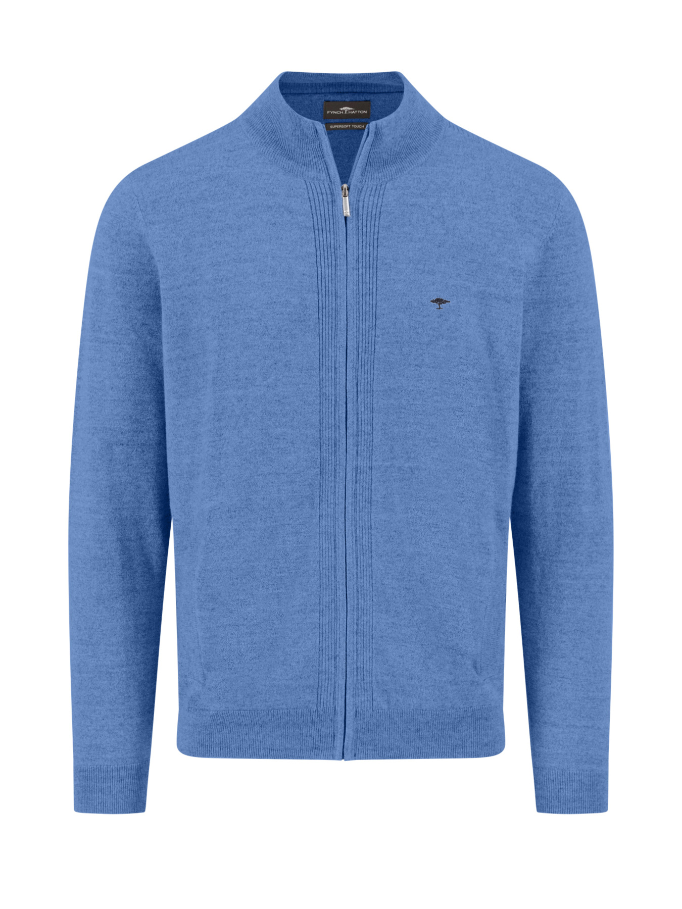 Мужской голубой кардиган на молнии с шерстью модель FH-1509.337.604 Фото