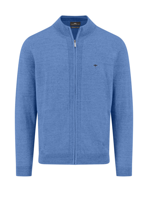Мужской голубой кардиган на молнии с шерстью модель FH-1509.337.604 Фото