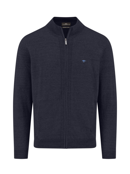 Мужской темно-синий кардиган на молнии с шерстью модель FH-1509.337.690 Фото