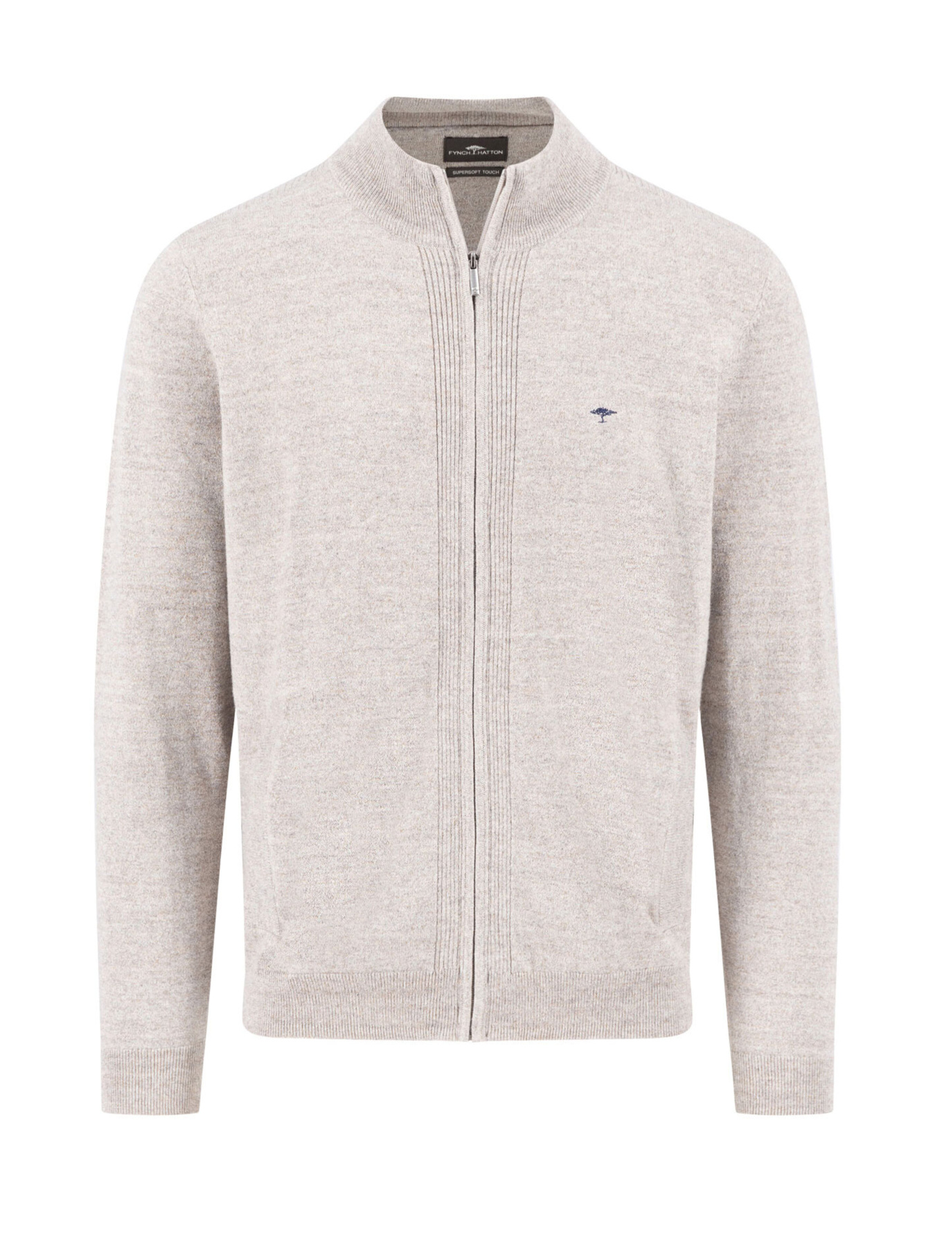 Мужской бежевый кардиган на молнии с шерстью модель FH-1509.337.863 Фото