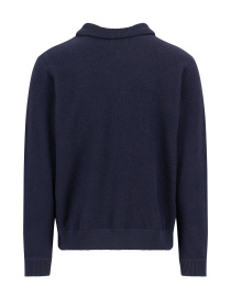 Мужской темно-синій кардиган на молнии с шерсти модель FH-1509.311.690 Фото