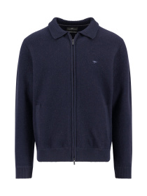 Мужской темно-синій кардиган на молнии с шерсти модель FH-1509.311.690 Фото