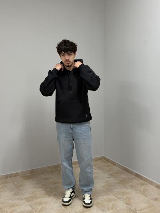 Худі з капюшоном чоловічий чорний модель M0210.4-1048 Фото