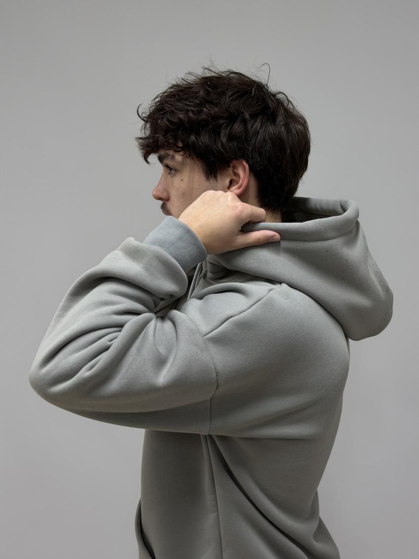 Худи с капюшоном мужской светло-серый модель M0210.4-1050 Фото