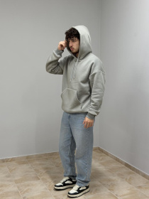 Худі з капюшоном чоловічий світло-сірий модель M0210.4-1050 Фото