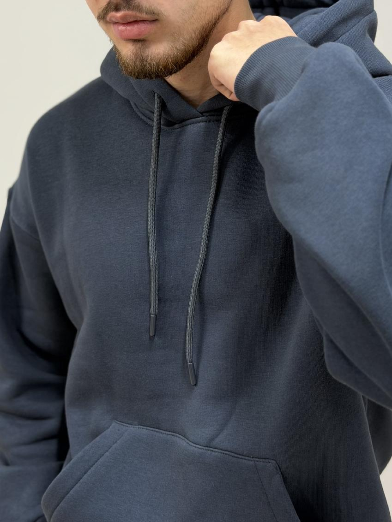Худи с капюшоном мужской графит модель M0210.4-1051 Фото