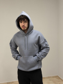 Худи с капюшоном мужской серый модель M0210.4-1052 Фото
