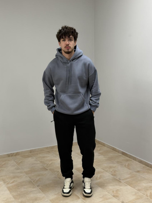 Худі з капюшоном чоловічий сірий модель M0210.4-1052 Фото