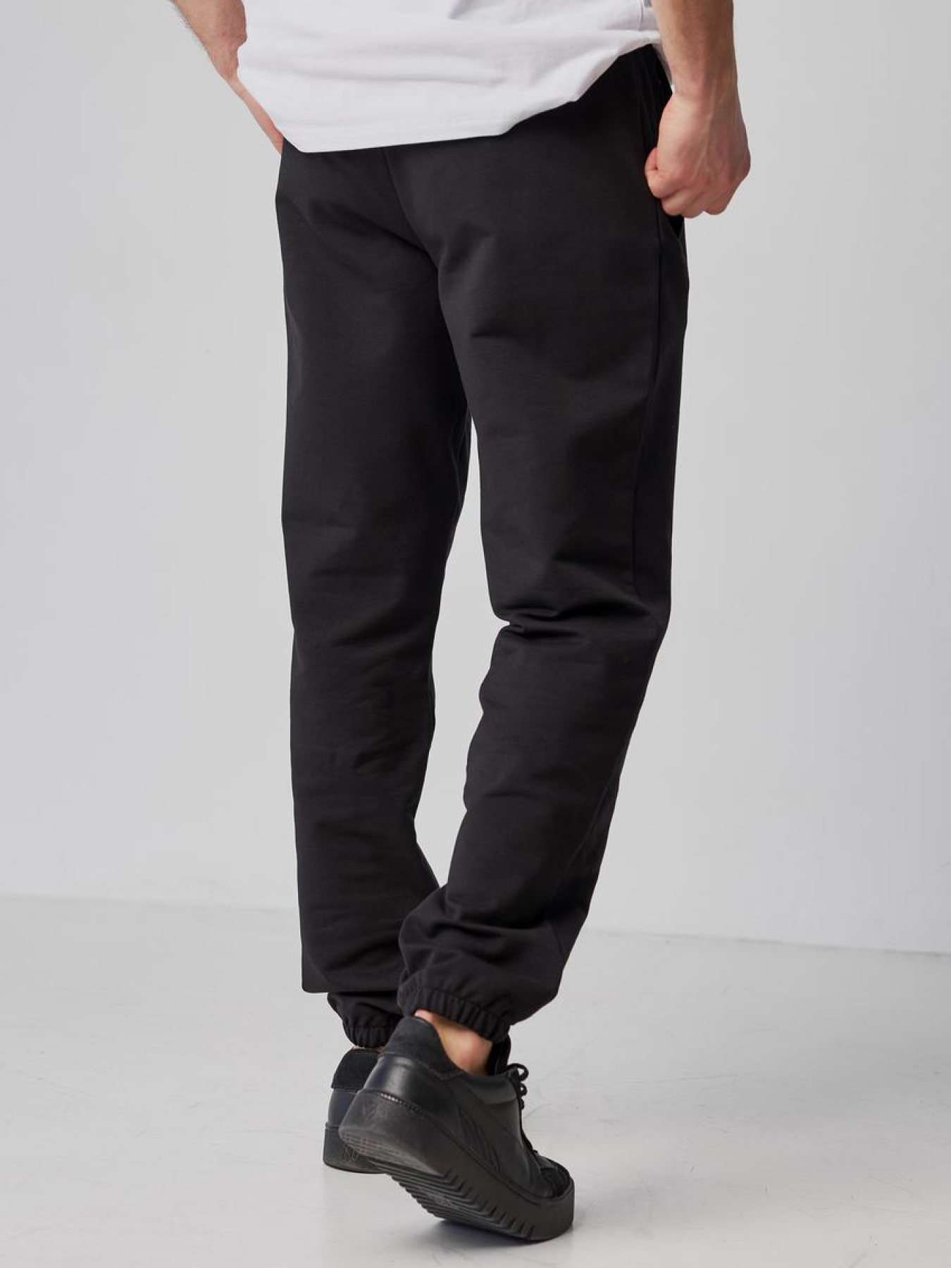 Спортивные брюки мужские батал черные модель M92.2-786 Фото