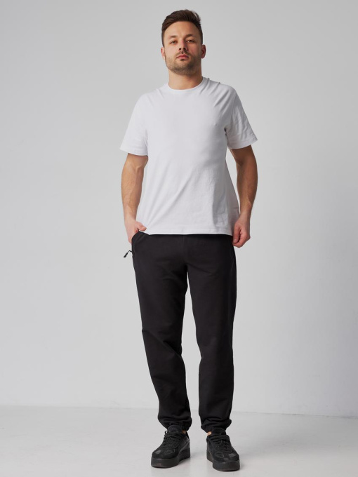 Спортивні штани чоловічі батал чорні модель M92.2-786 Фото