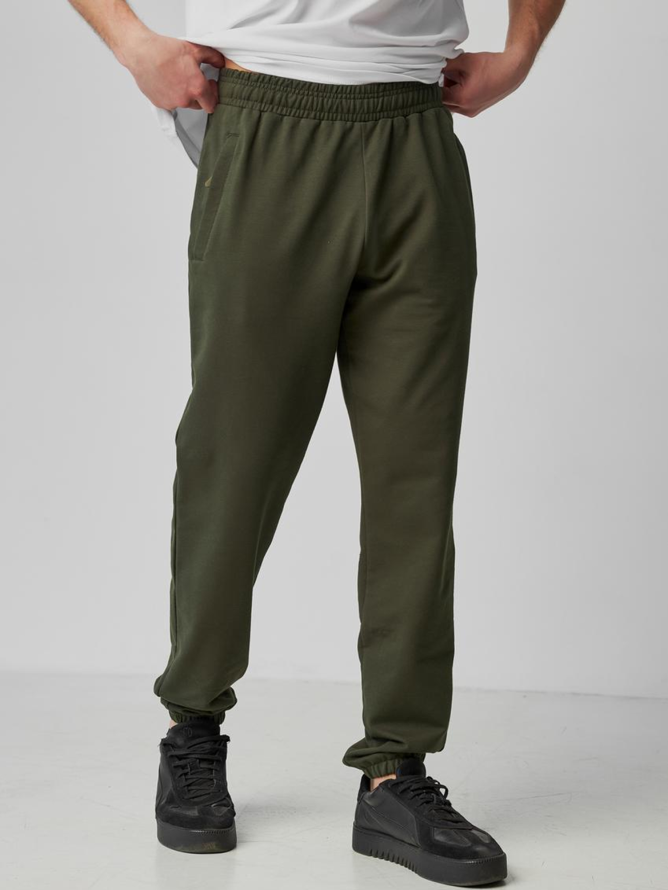 Спортивные штаны мужские батал хаки модель M92.2-790 Фото