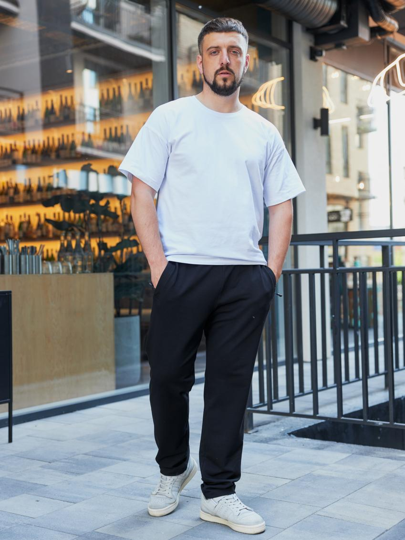 Спортивные брюки мужские батал черные модель M92.2.1-792 Фото