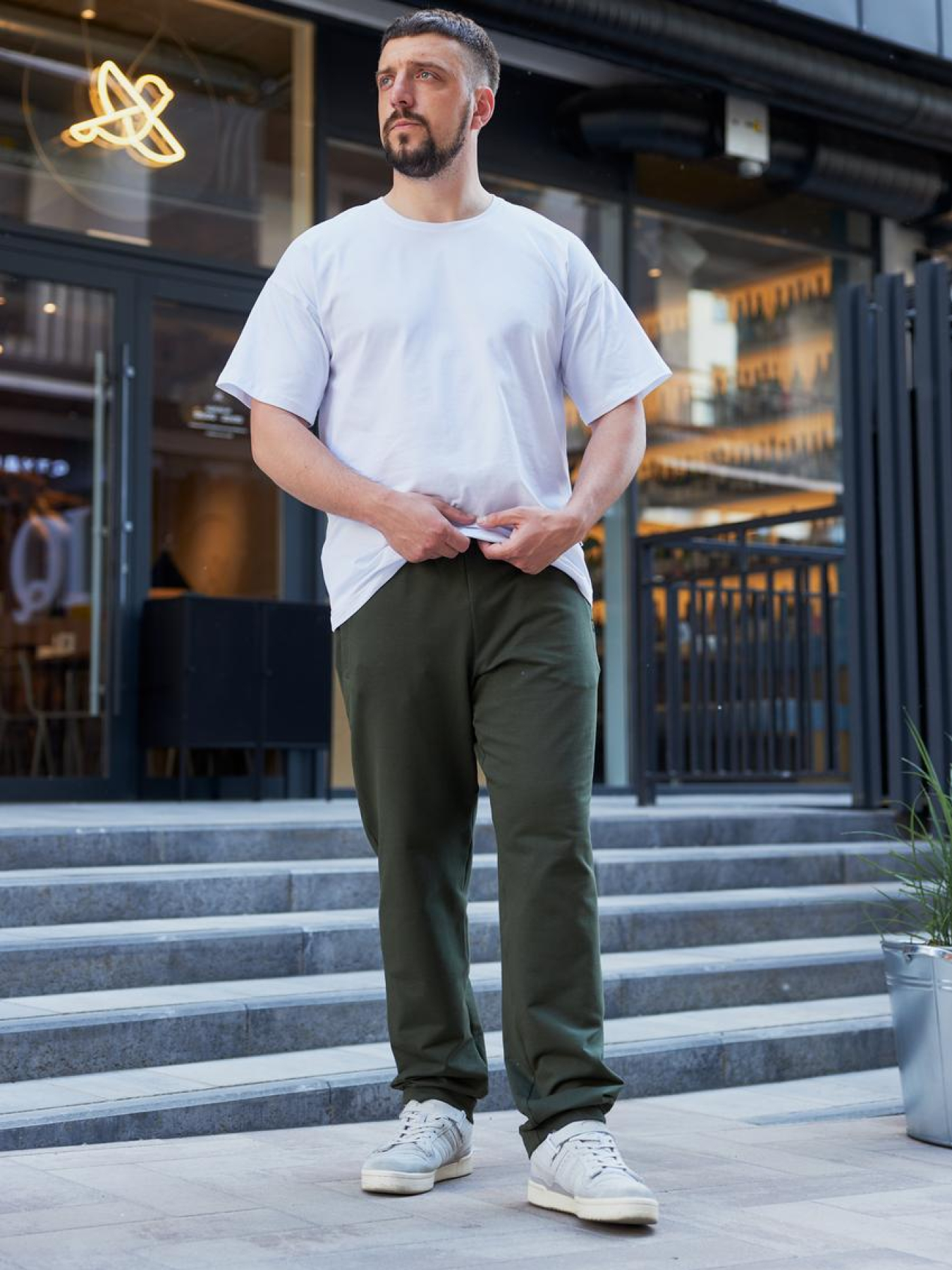 Спортивные брюки мужские батал серый модель M92.2.1-794 Фото