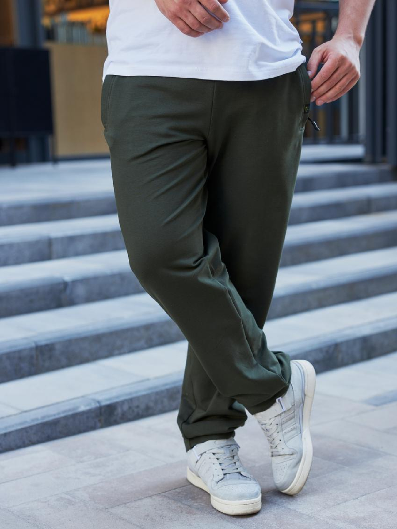 Спортивные штаны мужские батал хаки модель M92.2.1-796 Фото