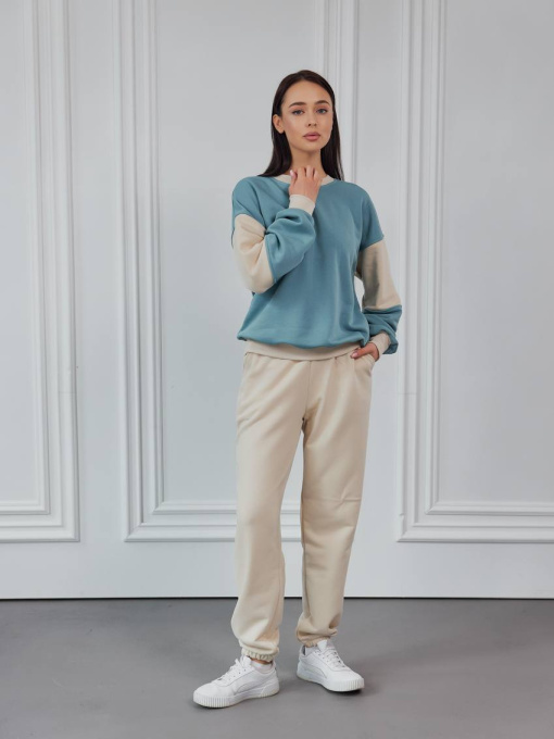 Спортивные штаны-джоггеры на резинке (3х - нитка петля) модель M117.3-256 Фото