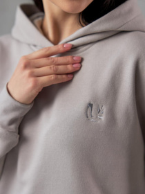 Худи женский светло серый модель M175.3-841 Фото