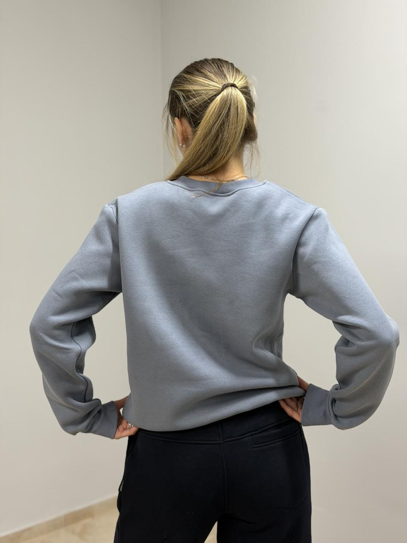 Світшот жіночий з начосом сірий модель M116.4-681 Фото