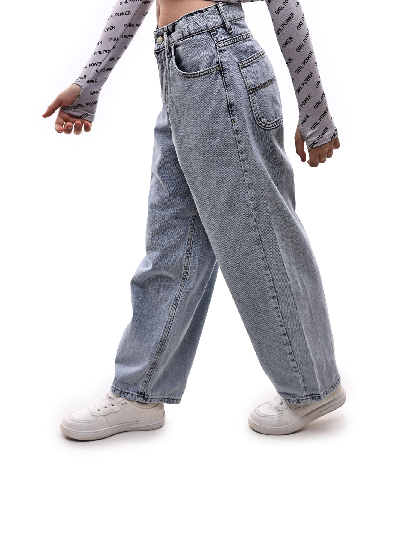 Джинси для дівчинки підлітка Світло-синій REAL FOCUS модель 706291 Фото