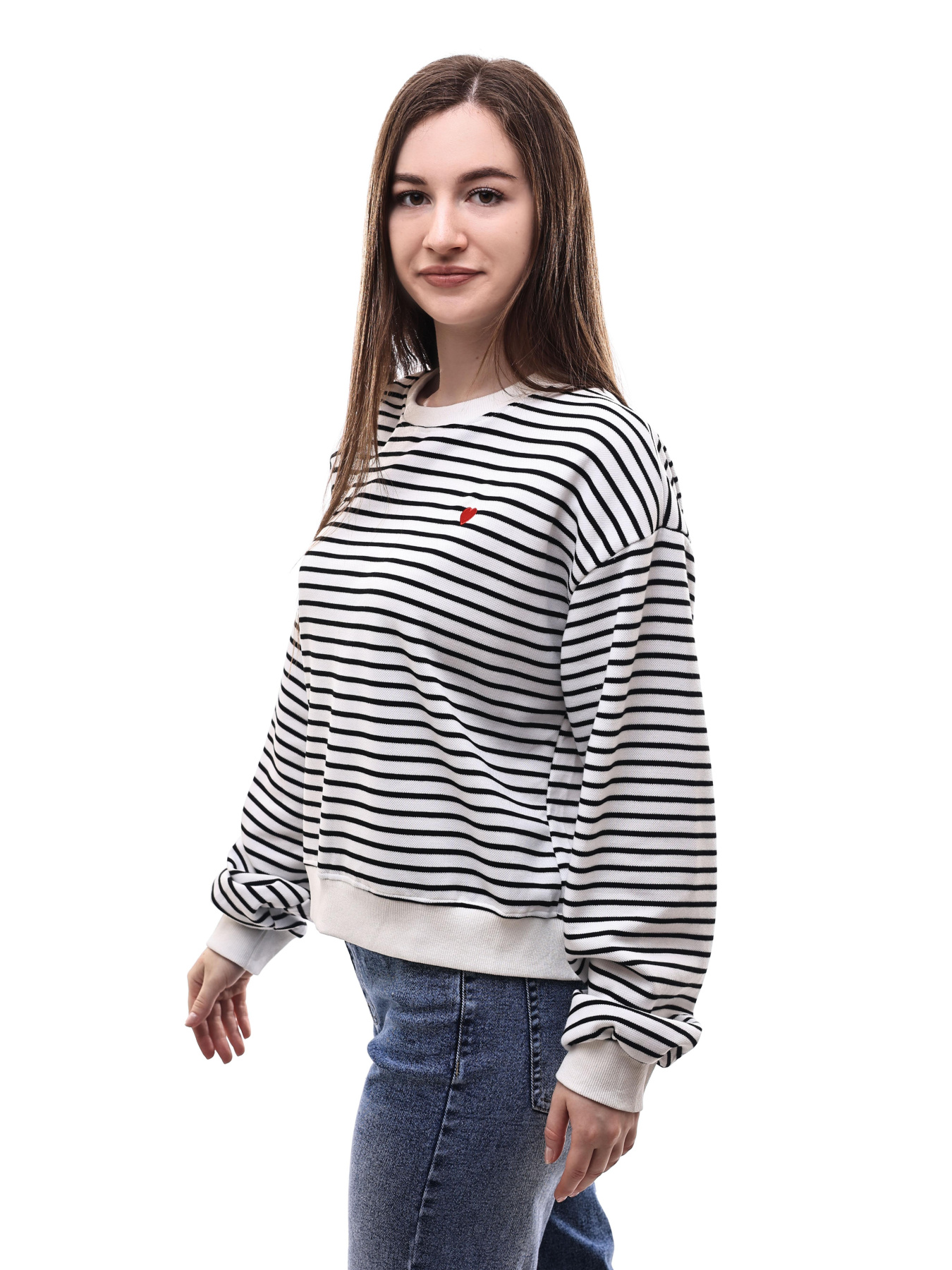 Свитшот женский Белый/чёрный LUMO модель 698527 Фото