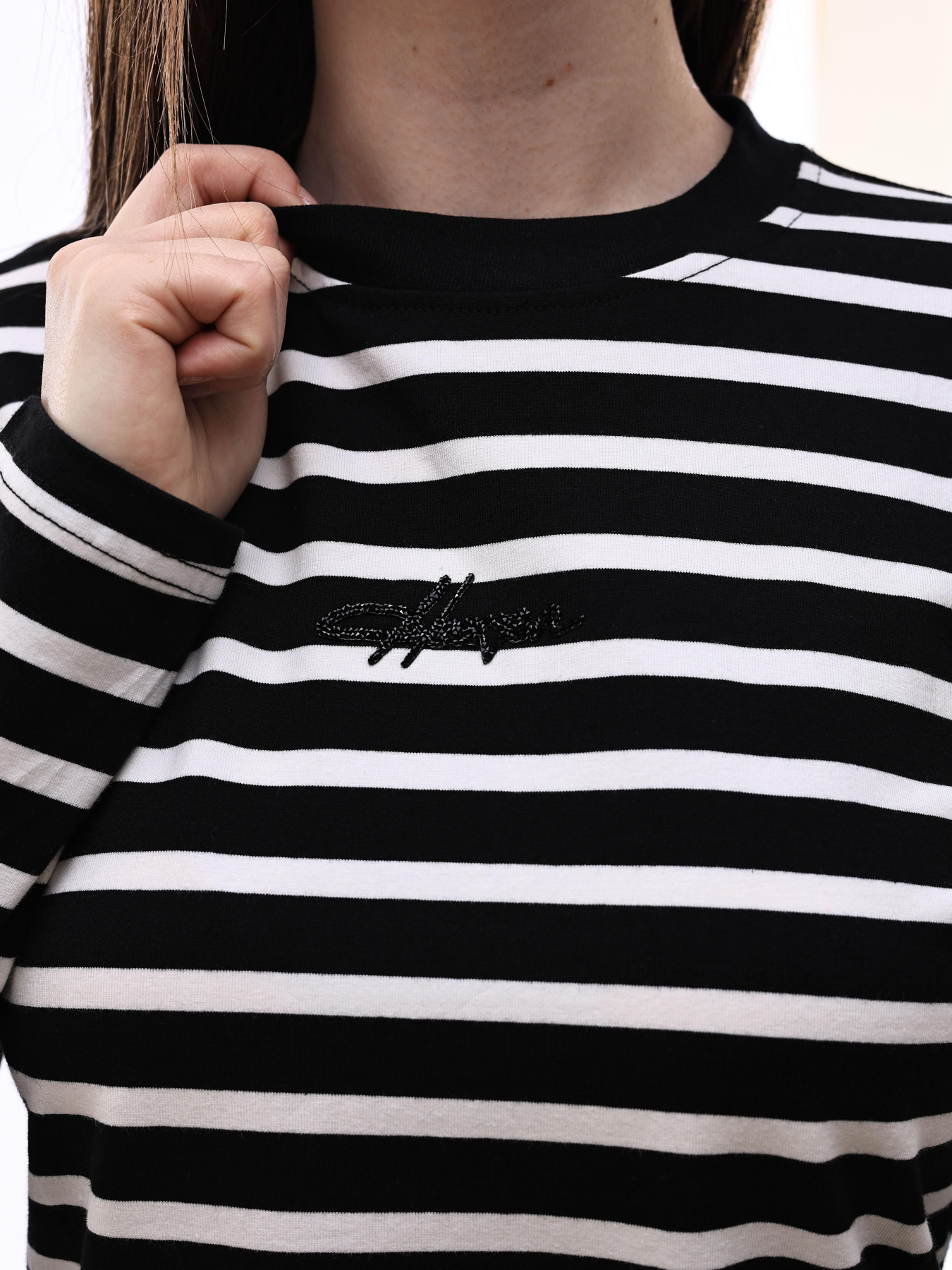 Лонгслив женский Белый/чёрный LUMO модель 699192 Фото