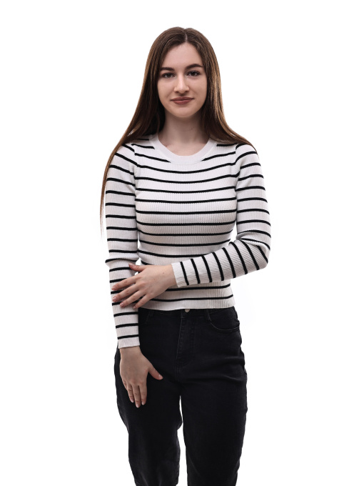 Джемпер жіночий Білий/чорний STREAM модель 699322 Фото