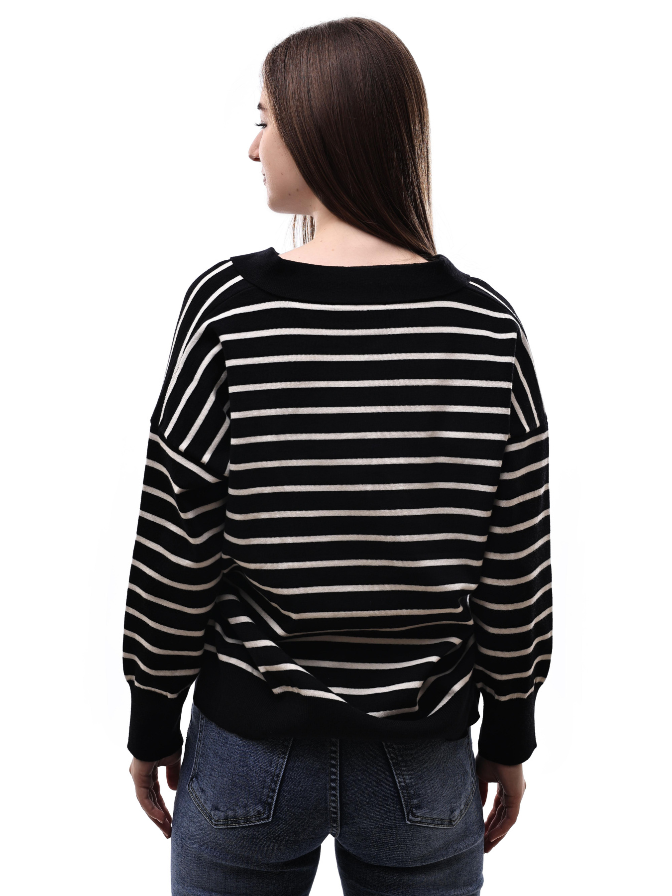 Светр жіночий Білий/чорний STREAM модель 699582 Фото