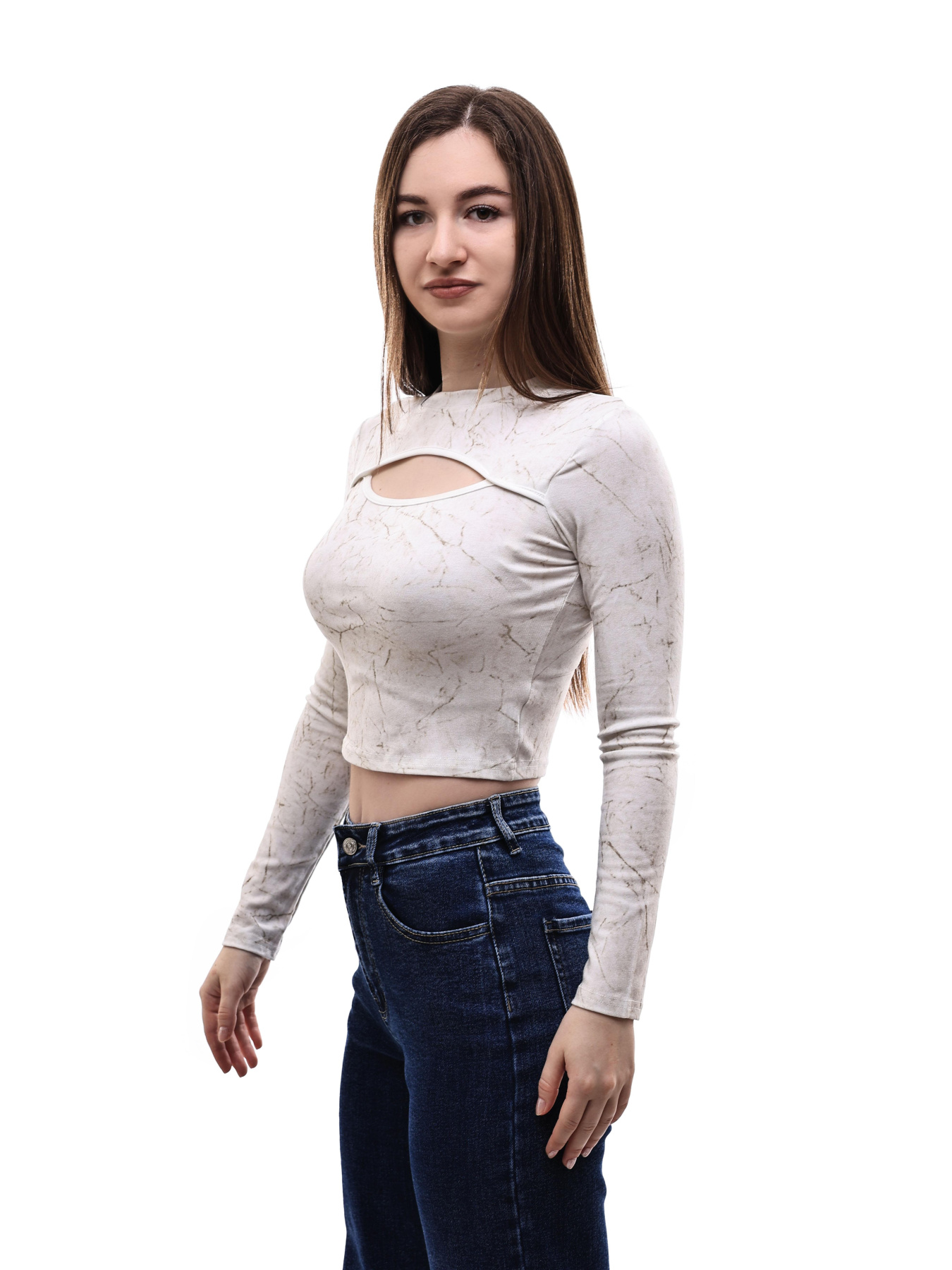 Лонгслив женский Молочный STREAM модель 700329 Фото