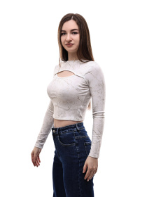 Лонгслив женский Молочный STREAM модель 700329 Фото