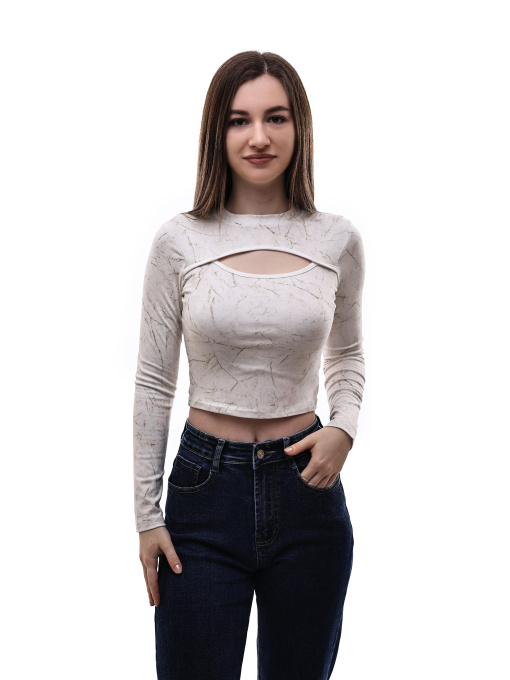 Лонгслив женский Молочный STREAM модель 700329 Фото