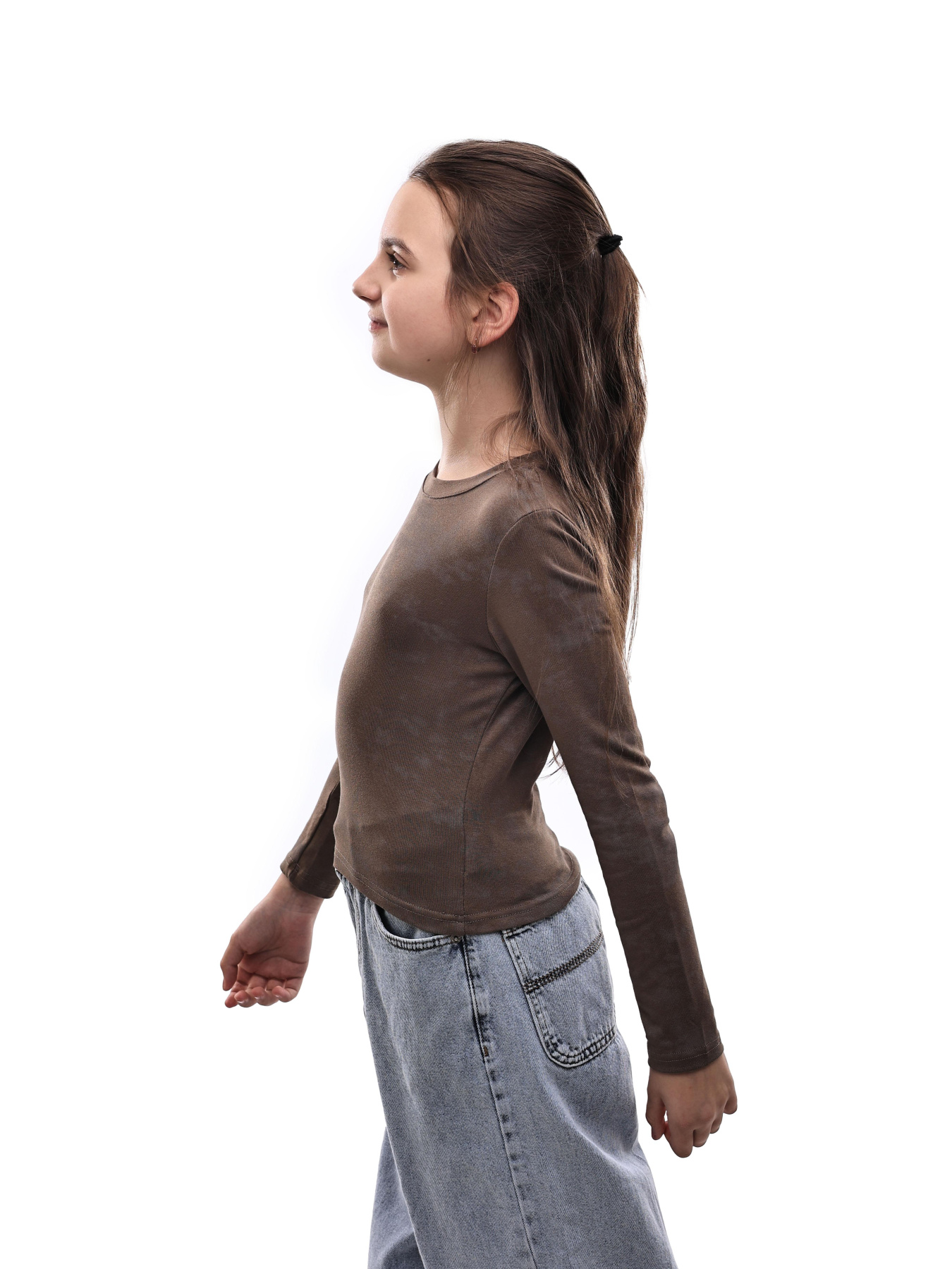 Лонгслив для девочки подростка Коричневый LUMO модель 698189 Фото