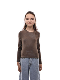 Лонгслив для девочки подростка Коричневый LUMO модель 698189 Фото