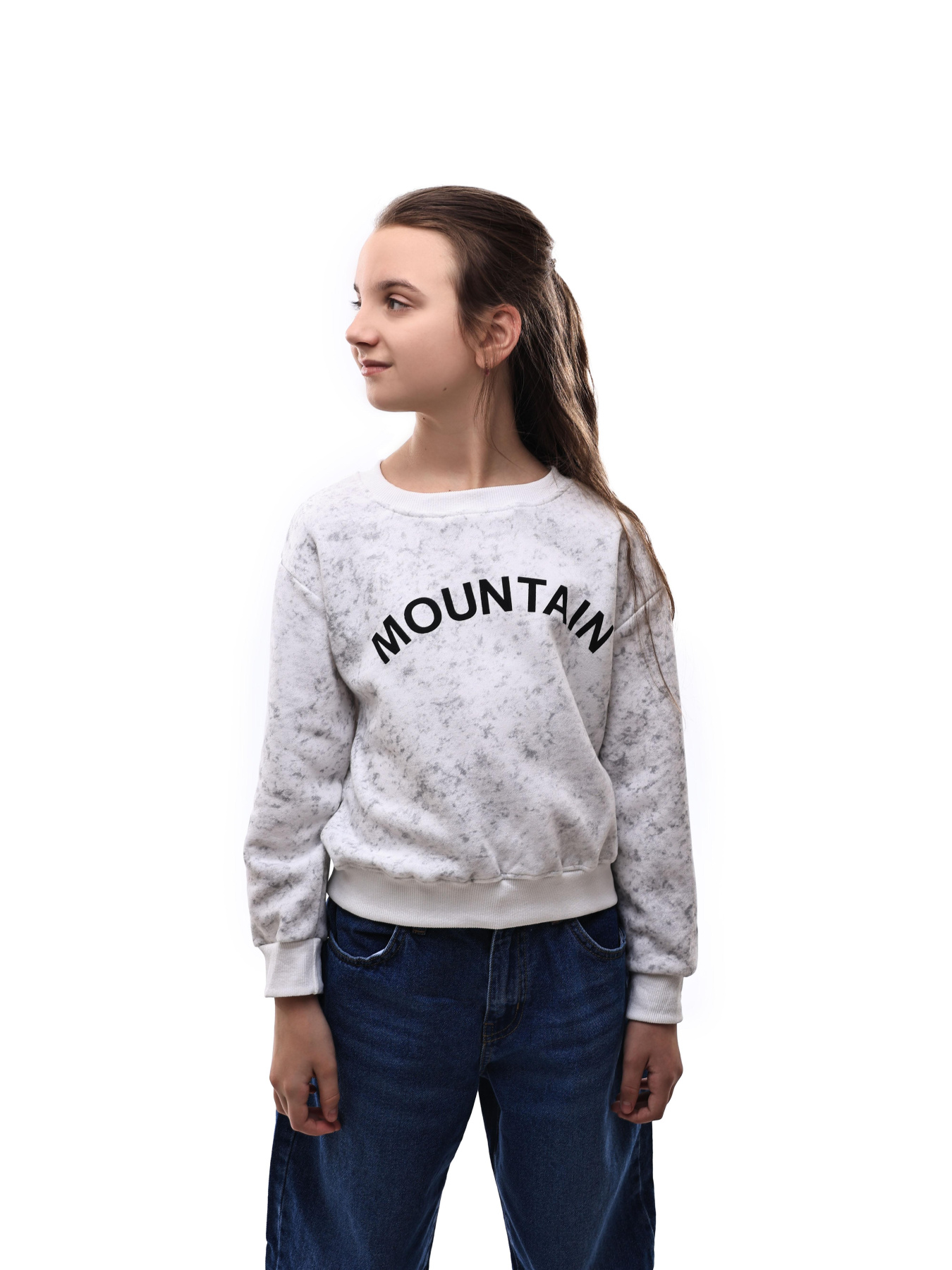 Свитшот для девочки подростка Светло-серый LUMO модель 699110 Фото